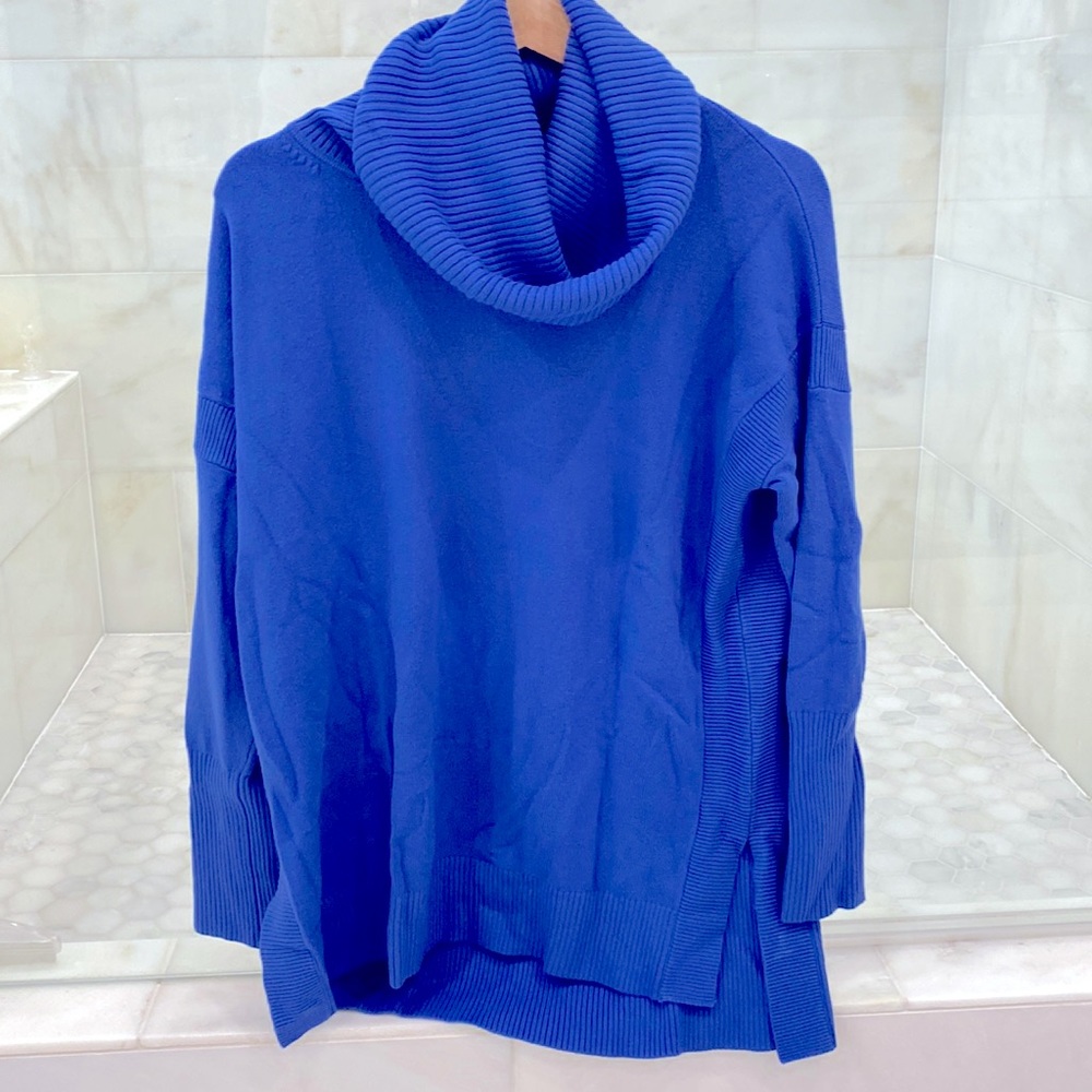 Bright blue French connection turtleneck  oversized so small